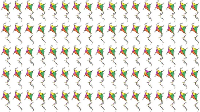 Optical Illusion Eye Test: Can you find the Odd Kite in 20 Seconds?