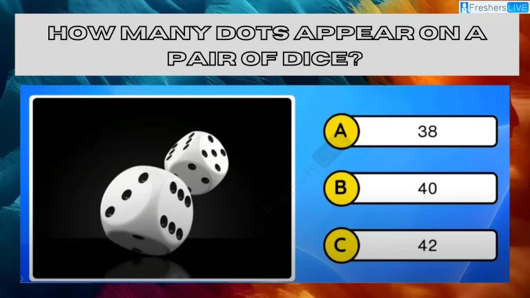 Thinking Test: How Many Dots Appear on a Pair of Dice?