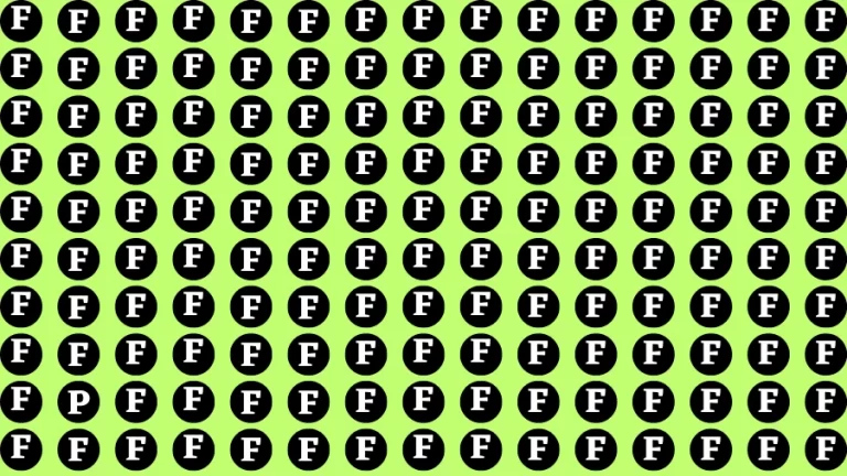 Visual Test: If you have 50/50 Vision Find the Letter P in 15 Secs