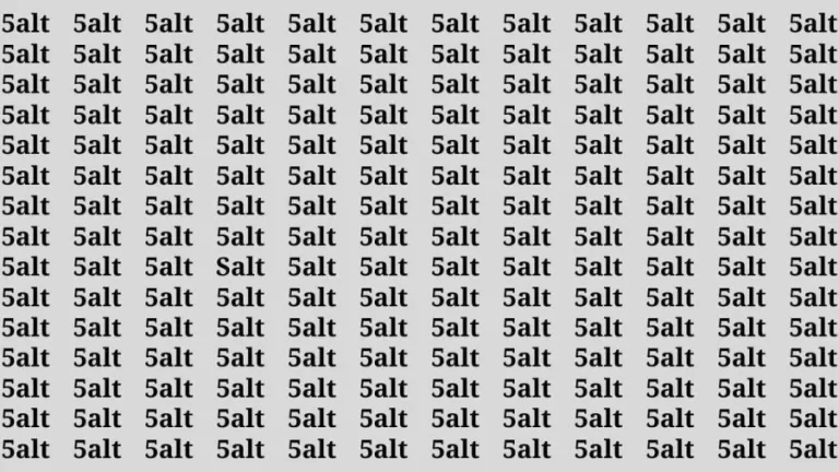 Brain Test: If you have Sharp Eyes Find the Word Salt in 15 Secs