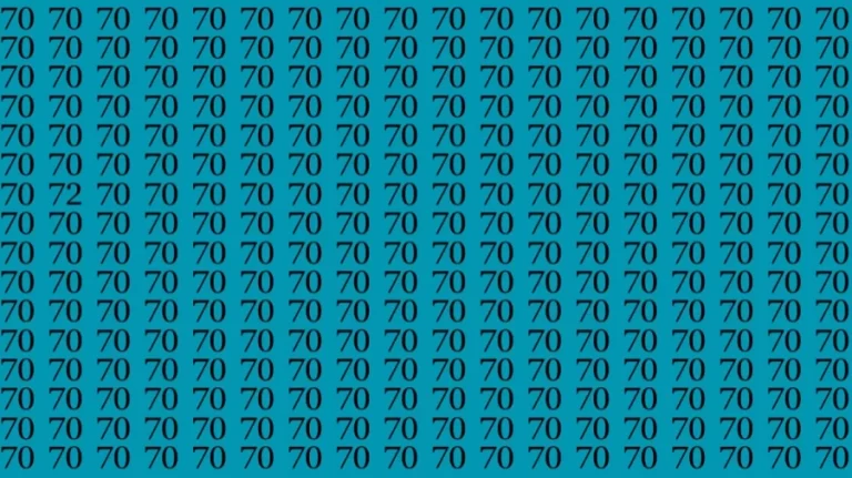 If you have Sharp Eyes find the Number 72 among 70 in 10 Seconds| Optical Illusion Brain Test