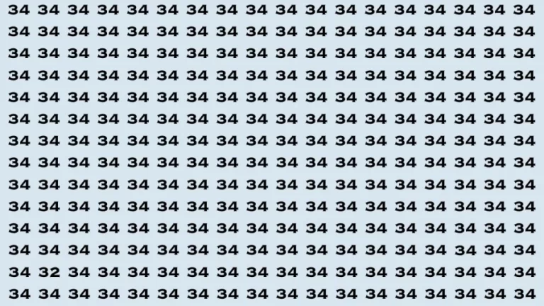 Observation Brain Test: If you have Keen Eyes Find the Number 32 among 34 in 15 Secs