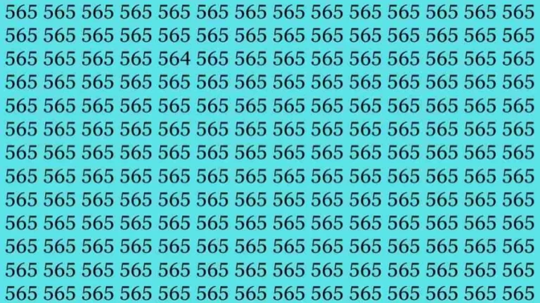 Observation Skills Test: If you have Hawk Eyes find the Number 564 among 565 in 10 Seconds