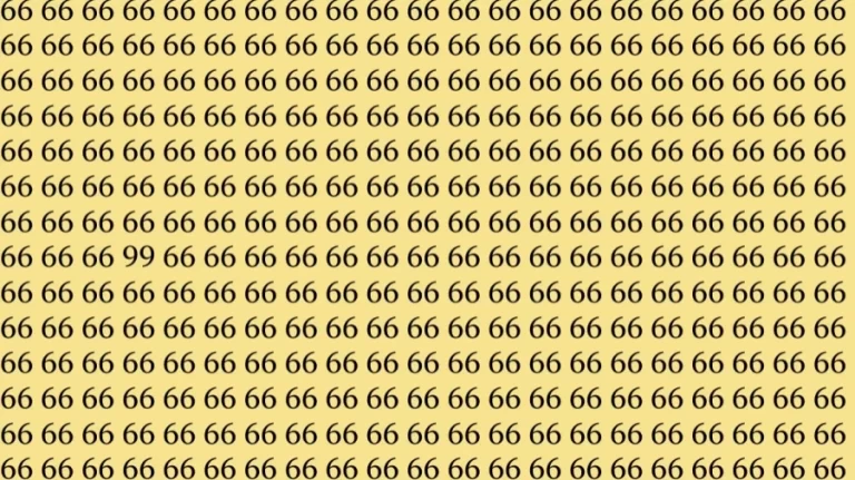 Optical Illusion Brain Test: If you have Hawk Eyes find the Number 99 among 66 in 10 Seconds