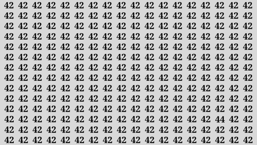 Brain Test: If you have Eagle Eyes Find the Number 44 among 42 in 15 Secs