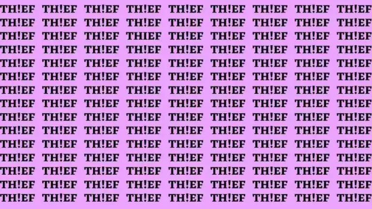 Observation Brain Test: If you have Eagle Eyes Find the word Thief in 15 Secs