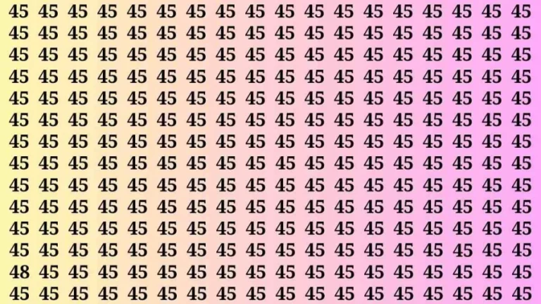 Observation Brain Test: If you have Eagle Eyes Find the number 48 in 12 Secs