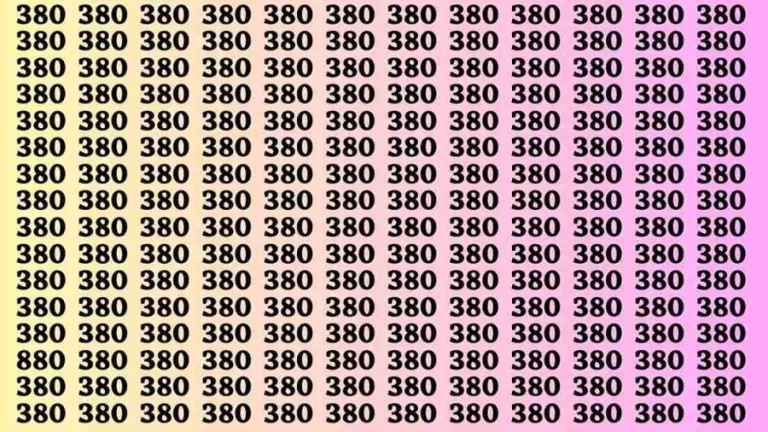 Brain Test: If you have Eagle Eyes Find the Number 880 in 15 Secs