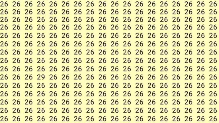 Observation Skills Test: If you have Eagle Eyes Find the number 29 among 26 in 9 Seconds?