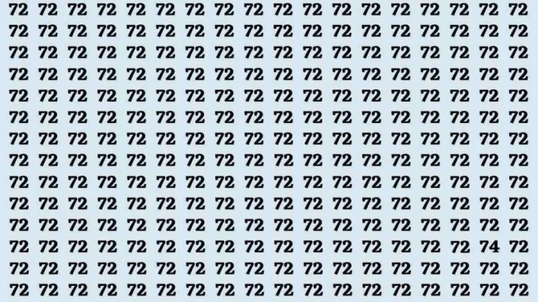 Observation Brain Test: If you have Hawk Eyes Find the Number 74 in 15 Secs