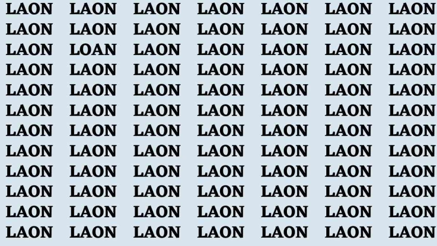 Observation Brain Test: If you have 50/50 vision find the word Loan in 15 Seconds