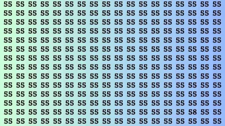 Observation Brain Test: If you have Eagle Eyes Find the number 58 among 55 in 15 Secs