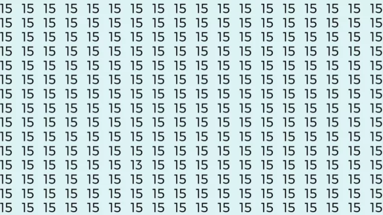 Observation Skills Test: If you have Eagle Eyes Find the number 13 among 15 in 6 Seconds?