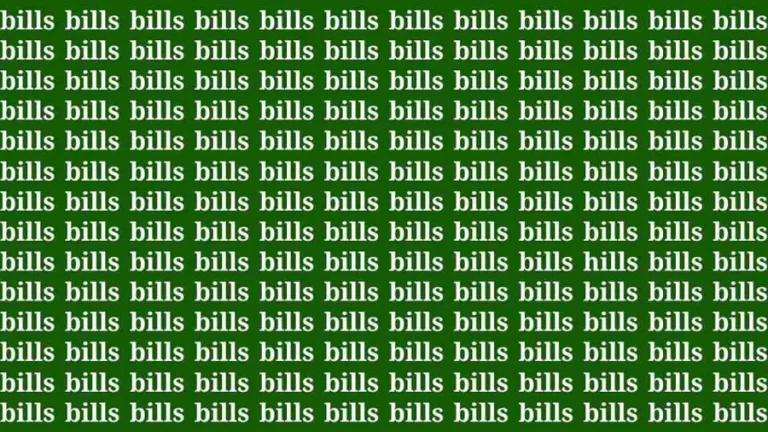 Brain Test: If you have Eagle Eyes Find the Word Hills in 18 Secs