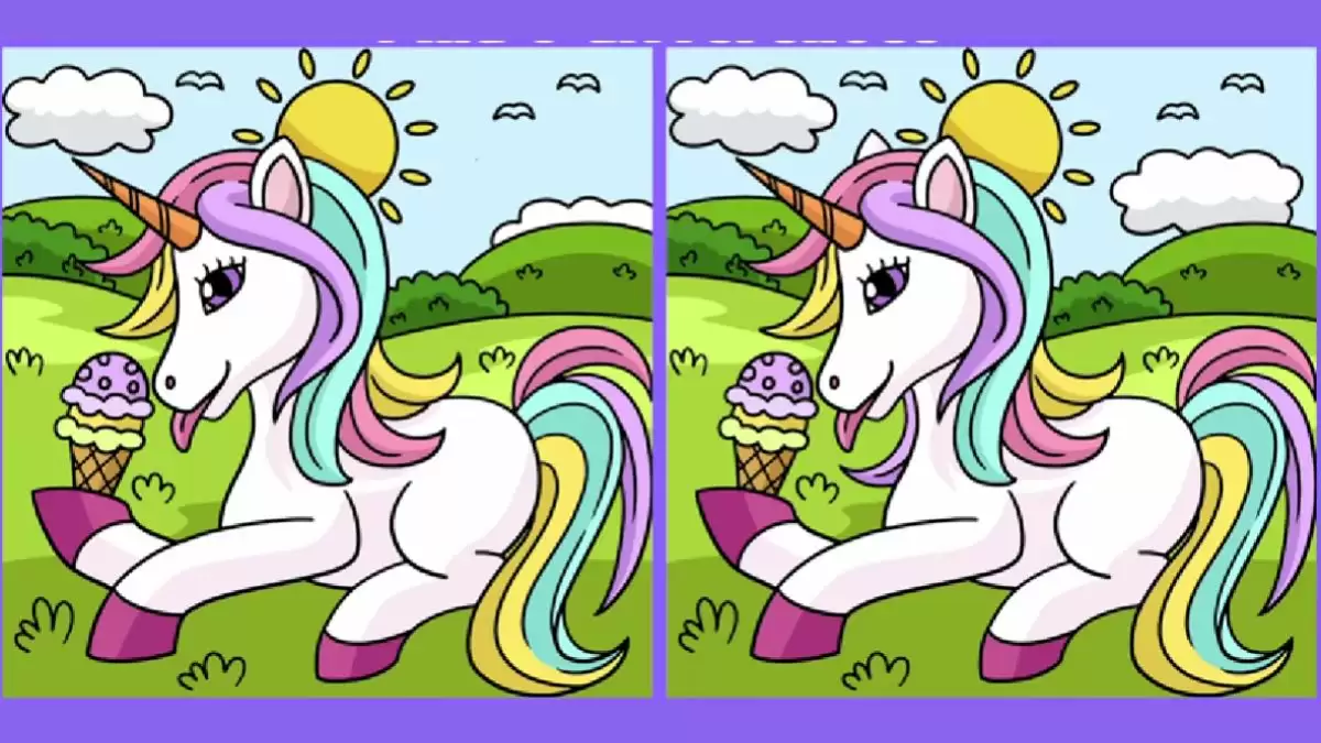 Optical Illusion Spot the Difference: If You Have Sharp Eyes Find the 3 Differences in the Unicorn Pictures Within 20 Seconds?