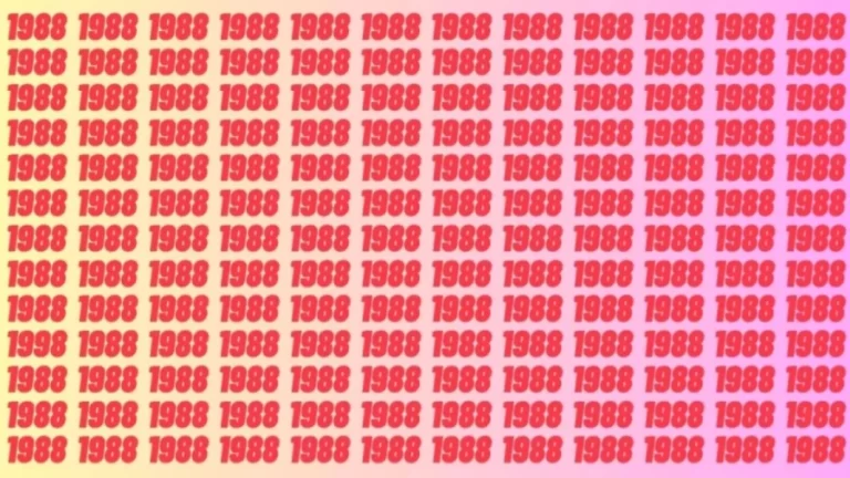 Brain Test: If you have Eagle Eyes Find the Number 1998 in 15 Secs