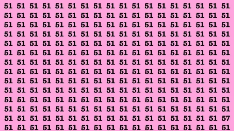 Brain Test: If you have Eagle Eyes Find the Number 57 among 51 in 15 Secs