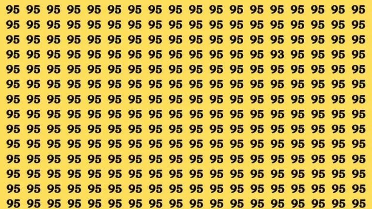 Observation Brain Test: If you have Sharp Eyes Find the number 93 among 95 in 20 Secs