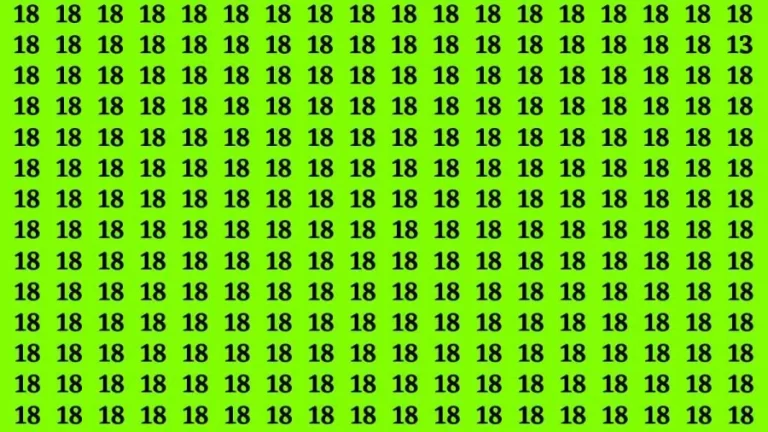 Observation Brain Test: If you have Eagle Eyes Find the Number 13 in 10 Secs