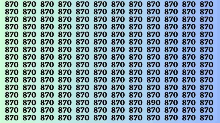 Observation Brain Test: If you have Sharp Eyes Find the number 890 in 20 Secs