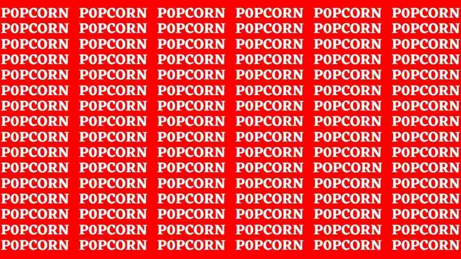 Observation Brain Test: If you have Hawk Eyes Find the Word Popcorn in 15 Secs