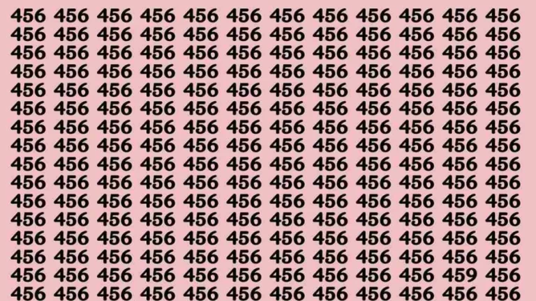 Brain Test: If you have Eagle Eyes Find the Number 459 in 15 Secs