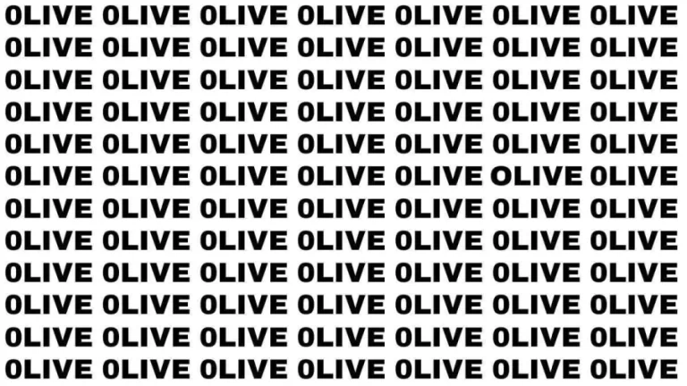 Brain Test: If you have Hawk Eyes Find the word Olive in 18 Secs