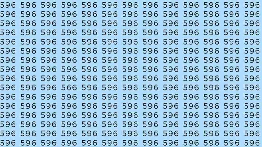 Observation Skills Test: If you have Sharp Eyes Find the number 566 among 596 in 7 Seconds?