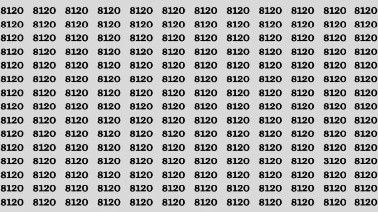 Brain Test: If you have Eagle Eyes Find the Number 3120 in 15 Secs