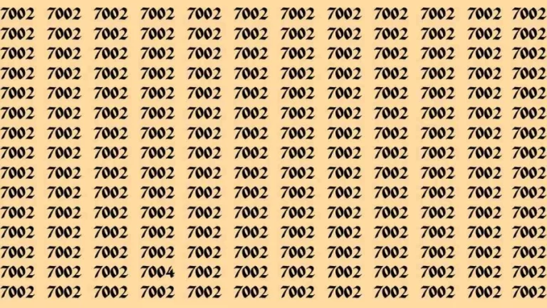 Observation Brain Test: If you have Sharp Eyes Find the Number 7004 among 7002 in 20 Secs