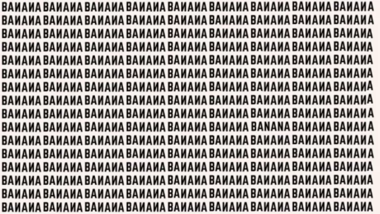 Brain Test: If You Have Sharp Eyes Find The Word Banana In 15 Secs