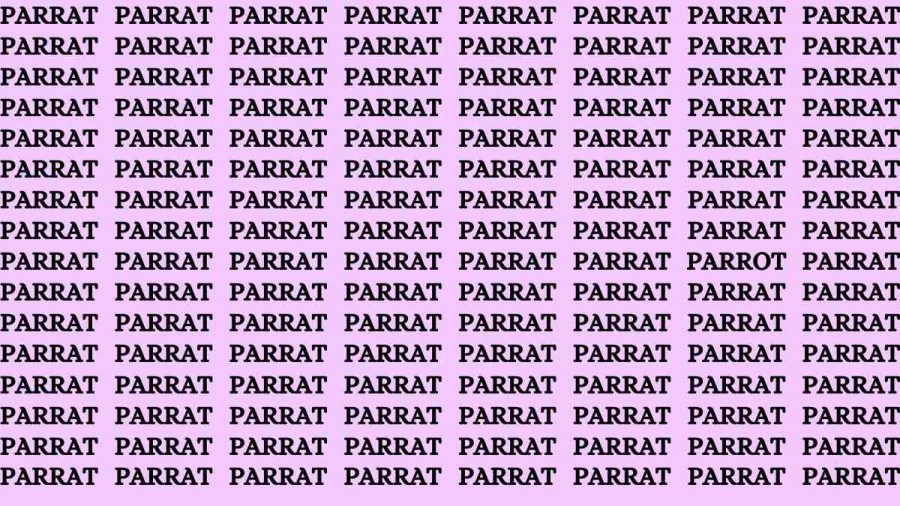 Brain Test: If you have Eagle Eyes Find the word Parrot in 15 Secs