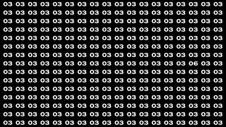 Observation Brain Test: If you have Eagle Eyes Find the number 06 in 10 Secs