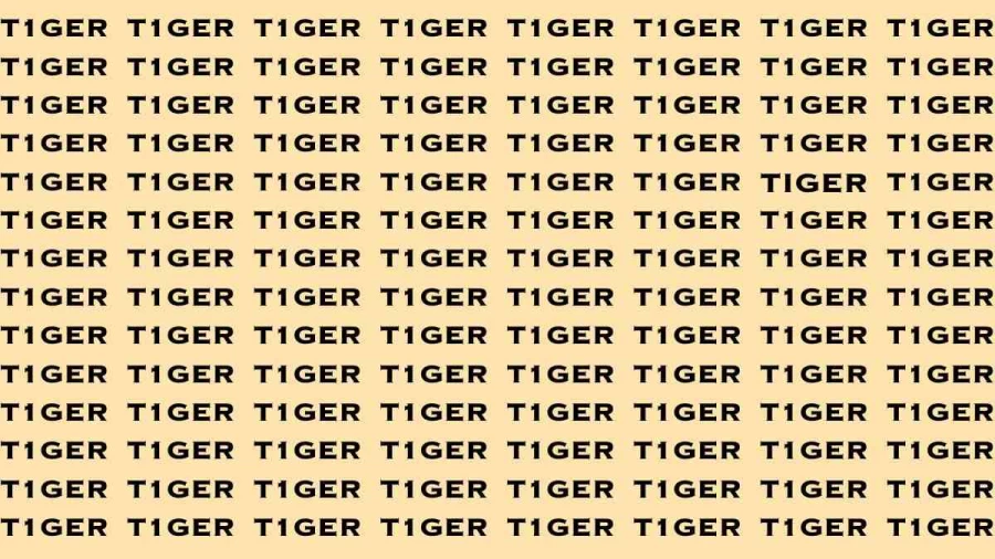 Observation Brain Test: If you have Sharp Eyes Find the Word Tiger in 15 Secs