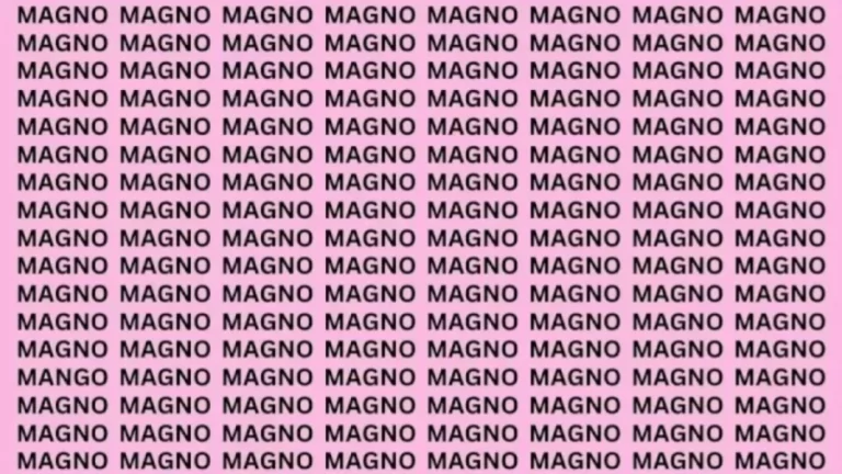 Brain Test: If you have Eagle Eyes Find the Word Mango in 20 Secs