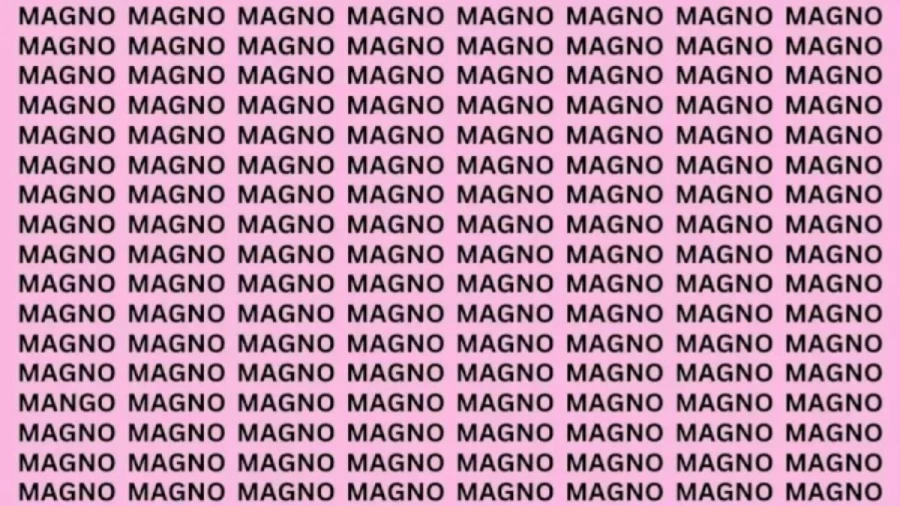 Brain Test: If you have Eagle Eyes Find the Word Mango in 20 Secs