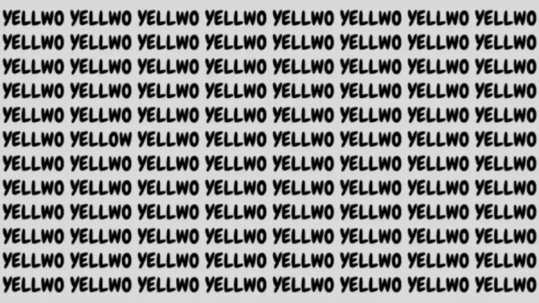 Observation Brain Test: If you have Sharp Eyes Find the Word Yellow in 15 Secs