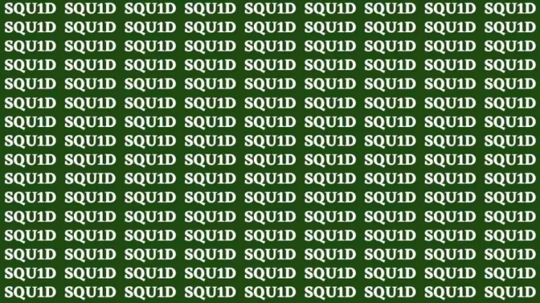 Observation Brain Test: If you have Eagle Eyes Find the Word Squid in 12 Secs