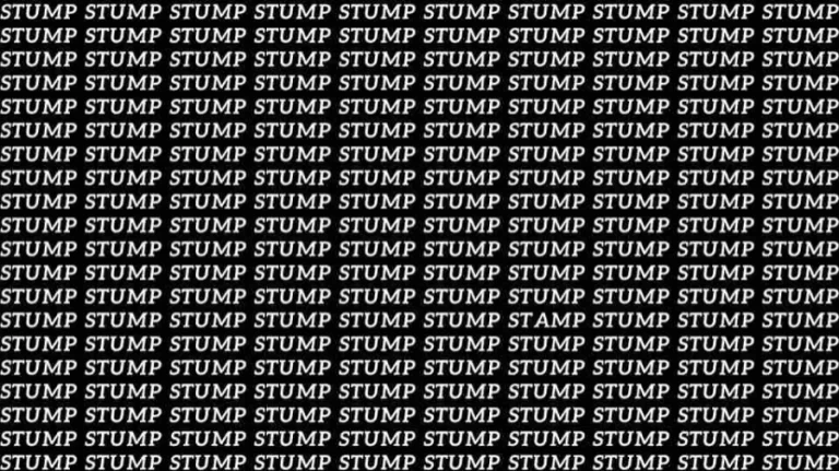 Observation Skill Test: If you have Eagle Eyes find the Word Stamp among Stump in 15 Secs