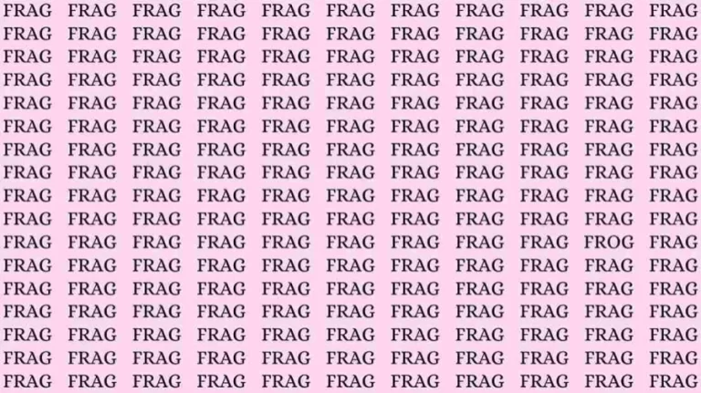 Observation Skill Test: If you have Eagle Eyes find the word Frog among Frag in 10 Secs