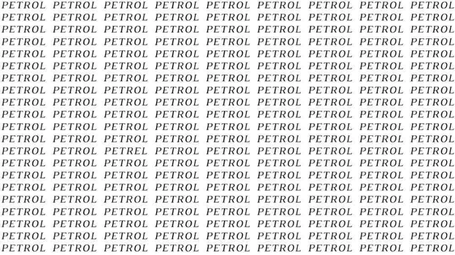 Observation Skill Test: If you have Eagle Eyes find the Word Petrel among Petrol in 15 Secs