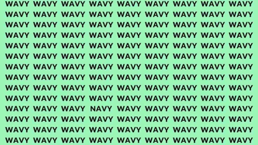Observation Skill Test: If you have Eagle Eyes find the Word Navy among Wavy in 7 Secs