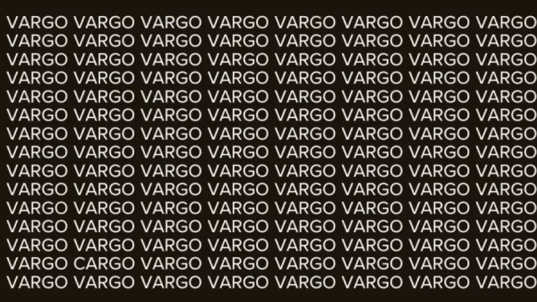 Observation Brain Test: If you have Eagle Eyes Find the Word Cargo in 10 Secs