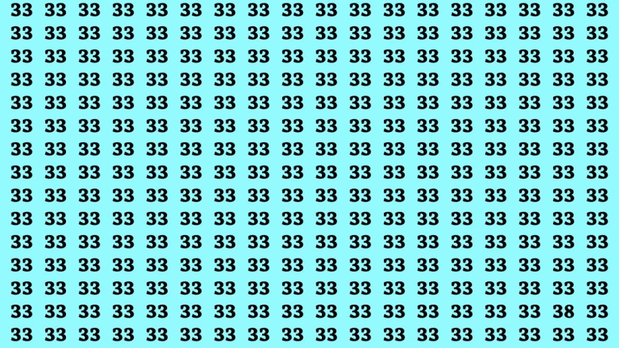 Observation Brain Test: If you have 50/50 vision find the Number 38 in 15 Seconds