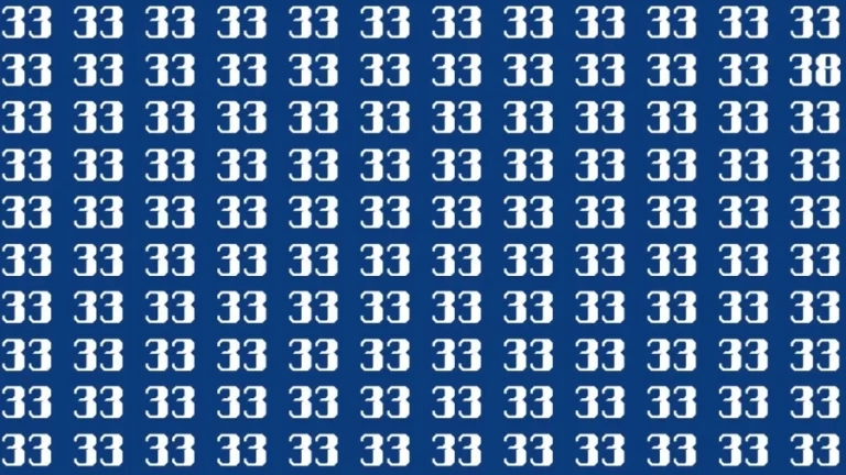 Observation Brain Test: If you have Keen Eyes Find the Number 38 among 33 in 15 Secs