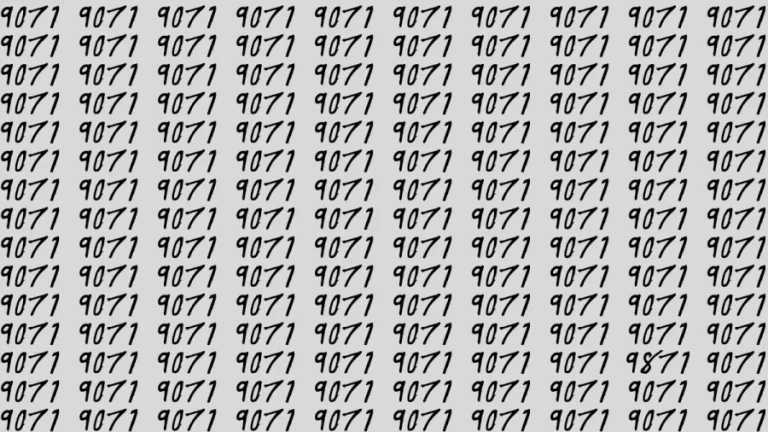 Observation Brain Test: If you have Sharp Eyes Find the Number 9871 among 9071 in 20 Secs