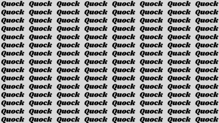 Observation Brain Test: If you have Sharp Eyes Find the Word Quack in 15 Secs