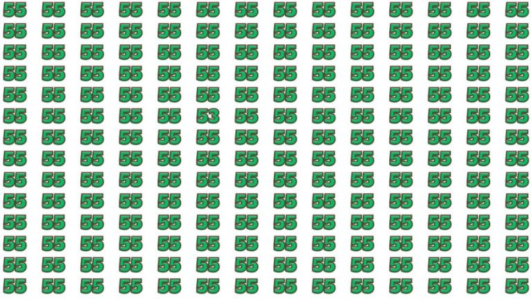 Observation Brain Test : If you have Sharp Eyes Find the Number 53 among 55 in 20 Secs