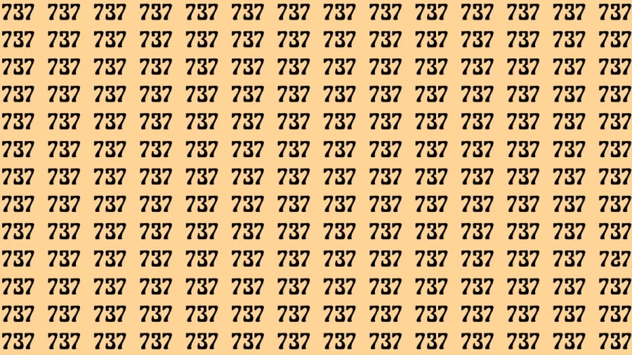 Observation Brain Test: If you have Sharp Eyes Find the Number 727 among 737 in 12 Secs