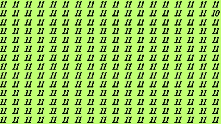 Brain Test: If you have Eagle Eyes Find the Number 10 among 11 in 15 Secs